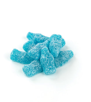 Gustaf's Small Blue Sour Blue Raspberry Bottle Bulk Unwrapped Candy Each Bag 2.2 Pounds Quantity 2.2 Pounds Per Bag Sweet Browse at UsaCandyWholesale.Com