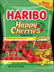 Haribo Cherry Gummy Candy 5 oz Each Bag Quantity 12 Bags Per Case Sweet Browse at UsaCandyWholesale.Com