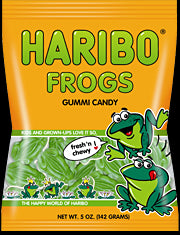 Haribo Frogs Gummy Candy 5 oz Each Bag Quantity 12 Bags Per Case Sweet Browse at UsaCandyWholesale.Com