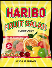 Haribo Fruit Salad Gummy Candy 5 oz Each Bag Quantity 12 Bags Per Case Sweet Browse at UsaCandyWholesale.Com