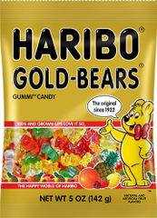 Haribo Gold Bears Gummy Candy 5 oz Each Bag Quantity 12 Packs Per Case Sweet Browse at UsaCandyWholesale.Com