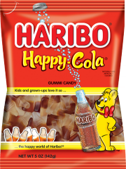 Haribo Happy Cola Gummy Candy Each Bag 5 oz Quantity 12 Bags Per Case Sweet Browse at UsaCandyWholesale.Com