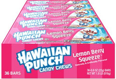 Hawaiian Punch Chews Bar Lemon Berry Squeeze .8 oz Each Bar Quantity 36 Bars Per Box Sweet Browse at UsaCandyWholesale.Com