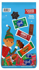 Hershey's Christmas Stocking Stuffer Shape Chocolate Individual Wrapped Quantity 105 Pieces Per Bag Sweet Browse at UsaCandyWholesale.Com