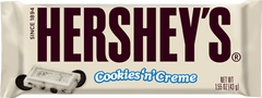 Hershey's Cookies & Crème Covered with White Chocolate 1.55 oz Each Bar Quantity 36 Bars Per Box Sweet Browse at UsaCandyWholesale.Com