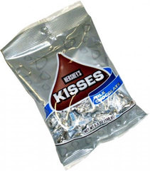 Hershey's Kisses Milk Chocolate Covered with Silver Foil Wrap Each Pack 1.55 oz Quantity 24 Packs Per Box Sweet Browse at UsaCandyWholesale.Com
