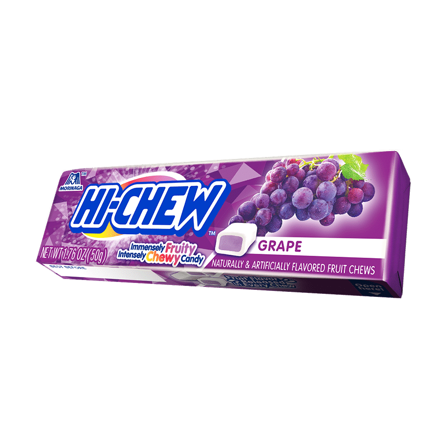 Hi Chew Candy Grape Flavor 1.76 oz Each Pack Quantity 15 Packs Per Box Sweet Browse at UsaCandyWholesale.Com