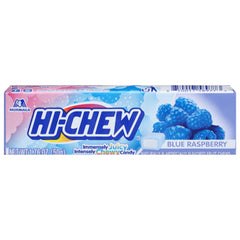 Hi Chew Fruit Chewy Candy Blue Raspberry Flavor Each Pack 1.76 oz Quantity 15 Packs Per Box Sweet Browse at UsaCandyWholesale.Com