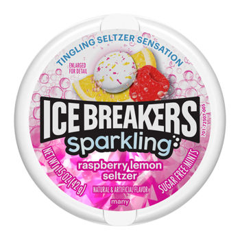 Ice Breakers Mint Sparkling Raspberry Lemon Seltzer 1.5 oz Each Unit Quantity 8 Units Shop Now at UsaCandyWholesale.Com