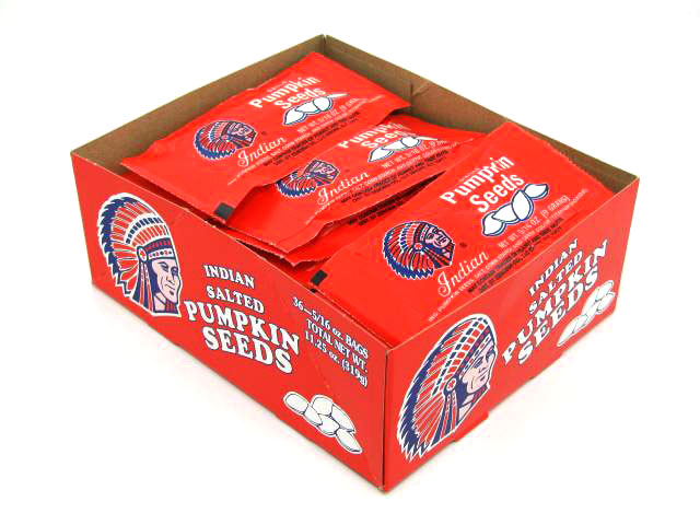 Indian Pumpkin Seeds 9 Gram Quantity 36 Packs Per Box Sweet Browse at UsaCandyWholesale.Com