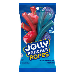 Jolly Rancher Ropes Blue Raspberry & Cherry Peg Bag 6 oz Each Pack Quantity 3 Packs Shop Now at UsaCandyWholesale.Com