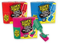 Juicy Drop Gum Assorted Flavor 2.5 oz Each Unit Quantity 16 Pieces Per Box Sweet Browse at UsaCandyWholesale.Com
