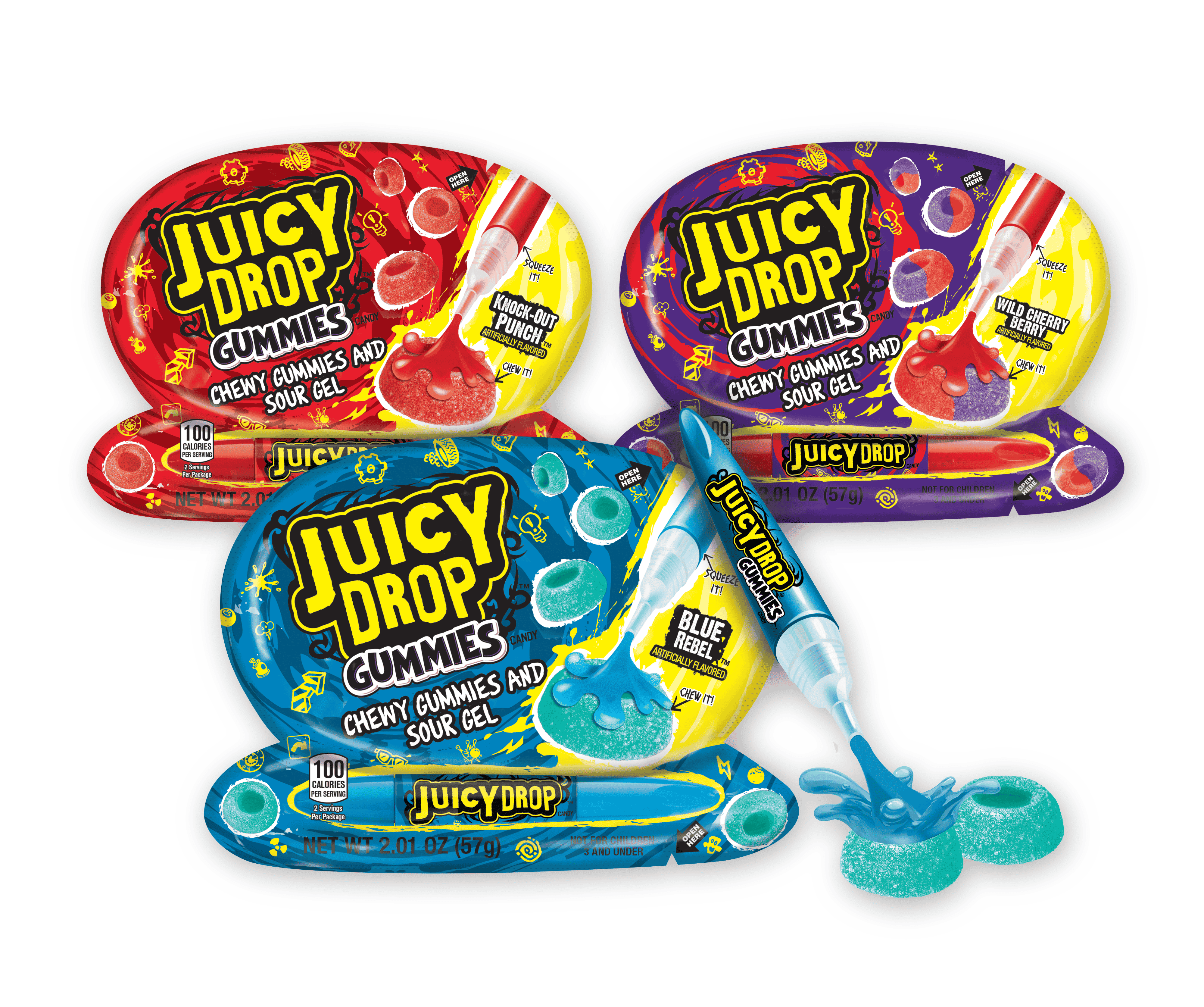 Juicy Drop Gummies 2.35 oz Each Piece Quantity 16 Pieces Per Box Sweet Browse at UsaCandyWholesale.Com
