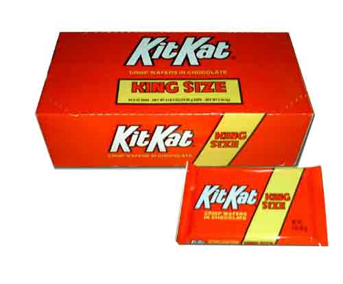 Kit Kat Candy Chocolate Bar King Size 3 oz Each Bar Quantity 24 Bars Per Box Sweet Browse at UsaCandyWholesale.Com