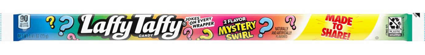 Laffy Taffy Rope Mystery Flavors. Approximately 9 Inches Long Each Piece Each Piece 0.81 oz Quantity 24 Pieces Per Box Sweet Browse at UsaCandyWholesale.Com