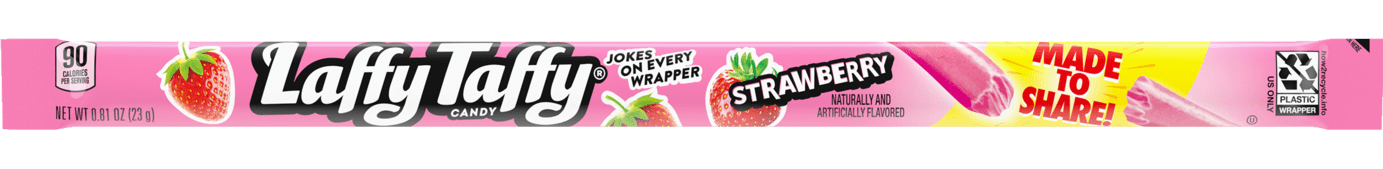 Laffy Taffy Rope Strawberry Flavor Approximately 9 Inches Long Each Piece Each Piece 0.81 oz Quantity 24 Pieces Per Box Sweet Browse at UsaCandyWholesale.Com