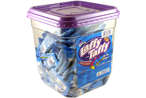 Laffy Taffy Wrapped Bulk Candy Blue Raspberry Flavor Quantity 145 Pieces Per Jar Sweet Browse at UsaCandyWholesale.Com