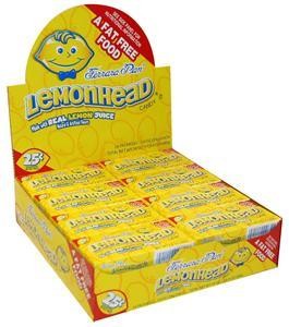 Lemonhead Candy Lemon Flavor 0.8 oz Quantity 24 Packs Per Box Sweet Browse at UsaCandyWholesale.Com