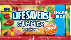 Lifesavers Gummies Five Flavors Flavors Share Size Each Pack 4.2 oz Quantity 15 Packs Per Box Sweet Browse at UsaCandyWholesale.Com