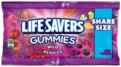 Lifesavers Gummies Wild Berry Flavors Share Size Each Pack 4.2 oz Quantity 15 Packs Per Box Sweet Browse at UsaCandyWholesale.Com