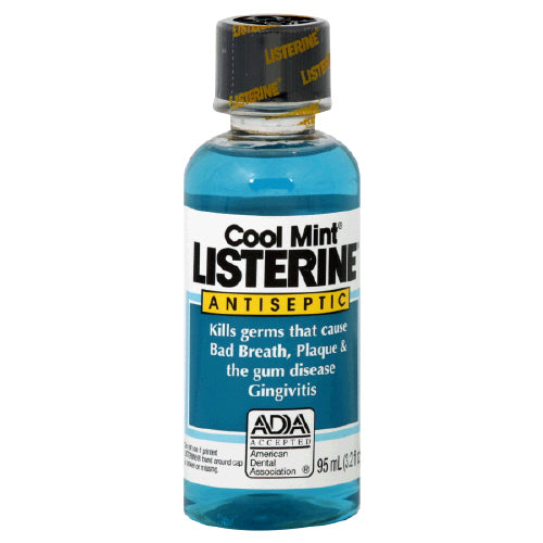 Listerine Liquid Cool mint Flavor Mouthwash 3 oz Each Bottle Quantity 1 Bottle Happy Browse at UsaCandyWholesale.Com