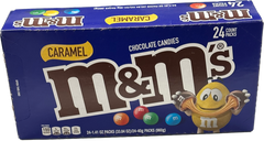 M&M's Caramel 1.41 oz Each Pack Quantity 24 Packs Per Box Sweet Browse at UsaCandyWholesale.Com