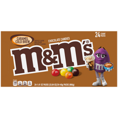 M&M's Caramel Cold Brew 1.41 oz Each Pack Quantity 24 Packs Per Box Sweet Browse at UsaCandyWholesale.Com