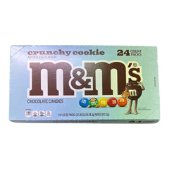 M&M's Crunchy Cookie 1.35 oz Each Pack Quantity 24 Packs Per Box Sweet Browse at UsaCandyWholesale.Com