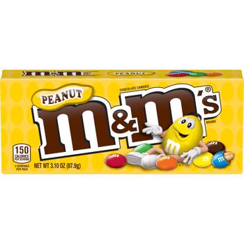 M&Ms Peanut Theater Movie Box 3.1 oz Each Box Quantity 12 Box Per Box Sweet Browse at UsaCandyWholesale.Com