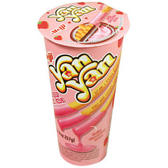 Meiji Yan Yan Strawberry Dip 1.2 oz Each Cup QTY: 10 Pieces Per Box Sweet Browsing at UsaCandyWholesale.Com