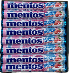 Mentos Mint Morango Yogurt Quantity 16 Rolls Per Box Sweet Browse at UsaCandyWholesale.Com