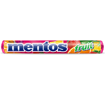 Mentos Mints Chewy Mix Fruits Each Roll 1.32 oz Each Roll Quantity 15 Rolls Per Box Sweet Browse at UsaCandyWholesale.Com