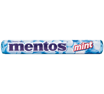 Mentos Mints Chewy Peppermint Flavor Each Roll 1.32 oz Each Roll Quantity 15 Rolls Per Box Sweet Browse at UsaCandyWholesale.Com