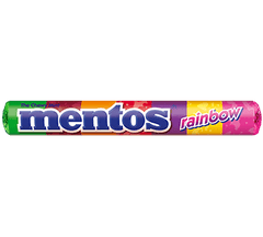 Mentos Mints Chewy Rainbow Mix Fruit Flavors and Colors Each Roll 1.32 oz Each Roll Quantity 15 Rolls Per Box Sweet Browse at UsaCandyWholesale.Com