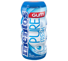 Mentos Pure Sugar Free Gum Fresh Mint Flavor Quantity 10 Pieces Per Unit 10 Units Per Box Sweet Browse at UsaCandyWholesale.Com