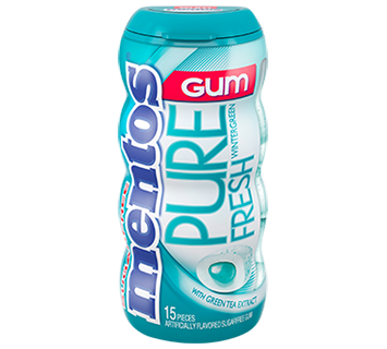 Mentos Pure Sugar Free Gum Fresh Wintergreen Flavor Quantity 10 Pieces Per Unit 10 Units Per Box Sweet Browse at UsaCandyWholesale.Com