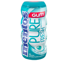 Mentos Pure Sugar Free Gum Fresh Wintergreen Flavor Quantity 10 Pieces Per Unit 10 Units Per Box Sweet Browse at UsaCandyWholesale.Com