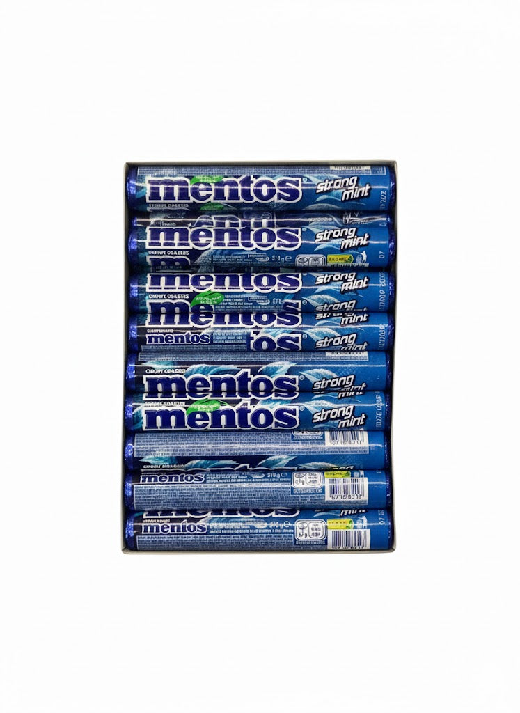 Mentos Strong Mint Quantity 40 Rolls Per Box Sweet Browse at UsaCandyWholesale.Com