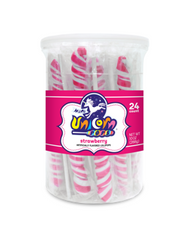 Unicorn Swirl Lollipop Pink Color (24 Pieces Per Jar)