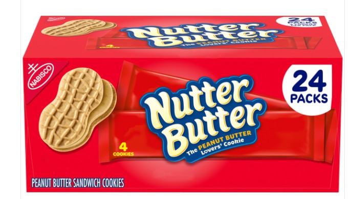 Nutter Butter Cookies Each Pack 1.9 oz Quantity 4 Cookies Per Pack 24 Packs Per Box Sweet Browse at UsaCandyWholesale.Com