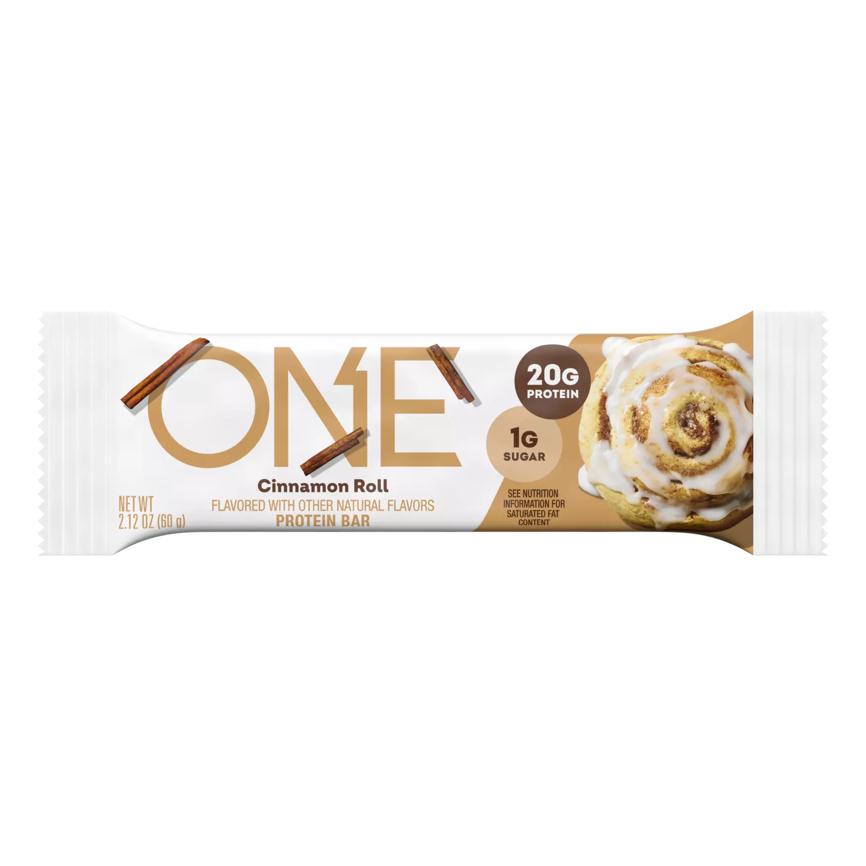 One Cinnamon Roll 20g of Protein 2.12 oz Each Bar Quantity 12 Bars Per Box Sweet Browse at UsaCandyWholesale.Com