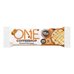 One CoffeeShop Caramel 20g of Protein 2.12 oz Each Bar Quantity 12 Bars Per Box Sweet Browse at UsaCandyWholesale.Com