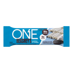 One Hershey's Cookies n Cream 18g of Protein 2.12 oz Each Bar Quantity 12 Bars Per Box Sweet Browse at UsaCandyWholesale.Com