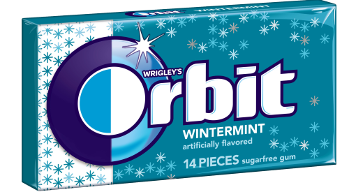 Orbit Gum Wintermint Flavor Sugar Free Gum Quantity 14 Pieces Per Pack 12 Packs Per Box Sweet Browse at UsaCandyWholesale.Com