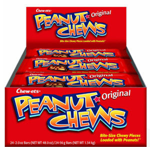 Peanut Chews Loaded with Peanuts Covered with Dark Chocolate 2 oz Each Pack Quantity 24 Packs Per Box Sweet Browse at UsaCandyWholesale.Com