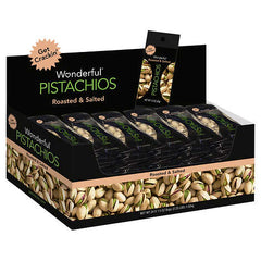 Pistachios Salted 1.5 oz Each Pack Quantity 24 Packs Per Box Sweet Browse at UsaCandyWholesale.Com