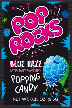 Pop Rocks Blue Razz Flavor 0.33 oz Each Pack Quantity 1 Single Pack Sweet Browse at UsaCandyWholesale.Com