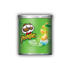 Pringles Chips Sour Cream & Onion Flavor Each Can 1.31 oz Quantity 12 Pieces Per Case Sweet Browse at UsaCandyWholesale.Com