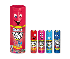 Push Pops Jumbo Assorted Flavors (Box of 18 Pieces) at UsaCandyWholesale.Com