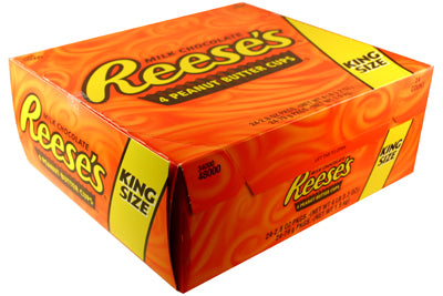 Reese's Peanut Butter Cup King Size Each Pack 2.8 oz Quantity 24 Packs Per Box Sweet Browse at UsaCandyWholesale.Com